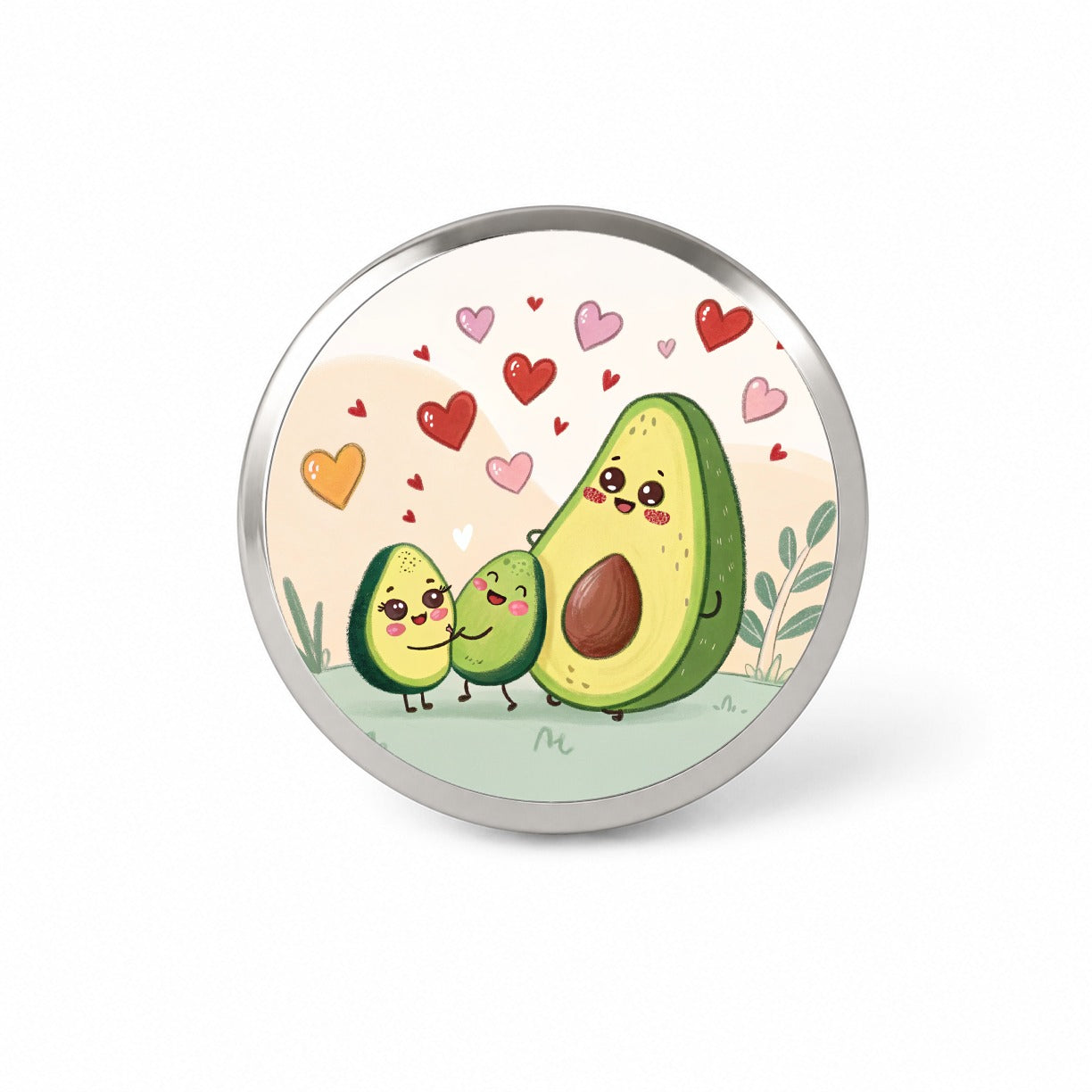 Kawaii Avocadoes And Hearts Novelty Hat Backpack Lapel Pin