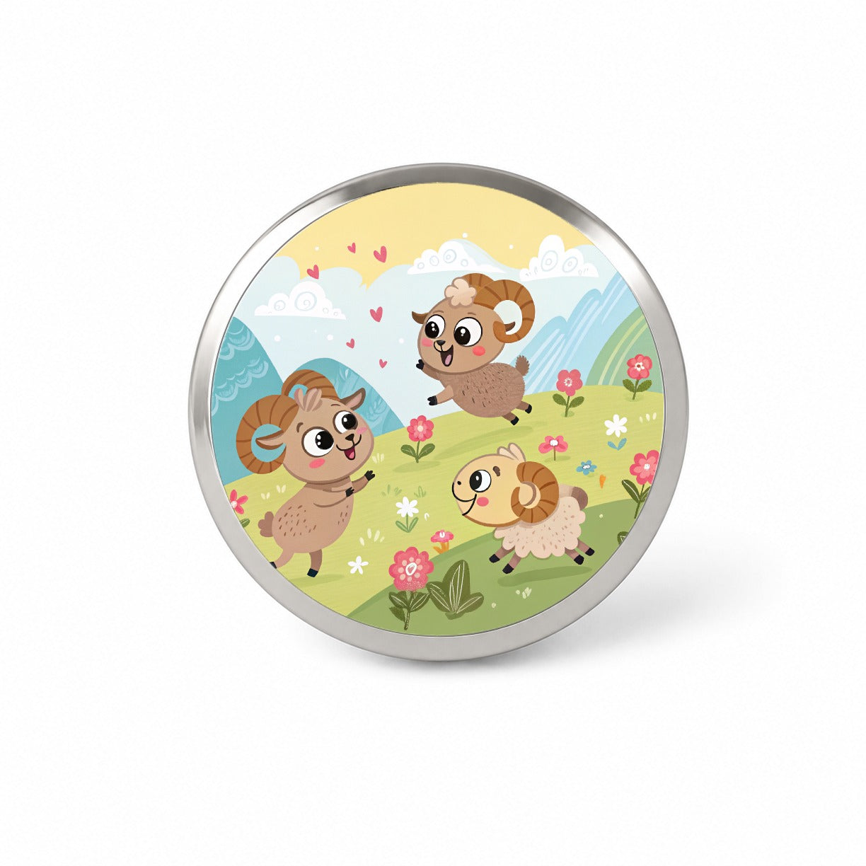 Kawaii Bighorn Sheep Novelty Hat Backpack Lapel Pin