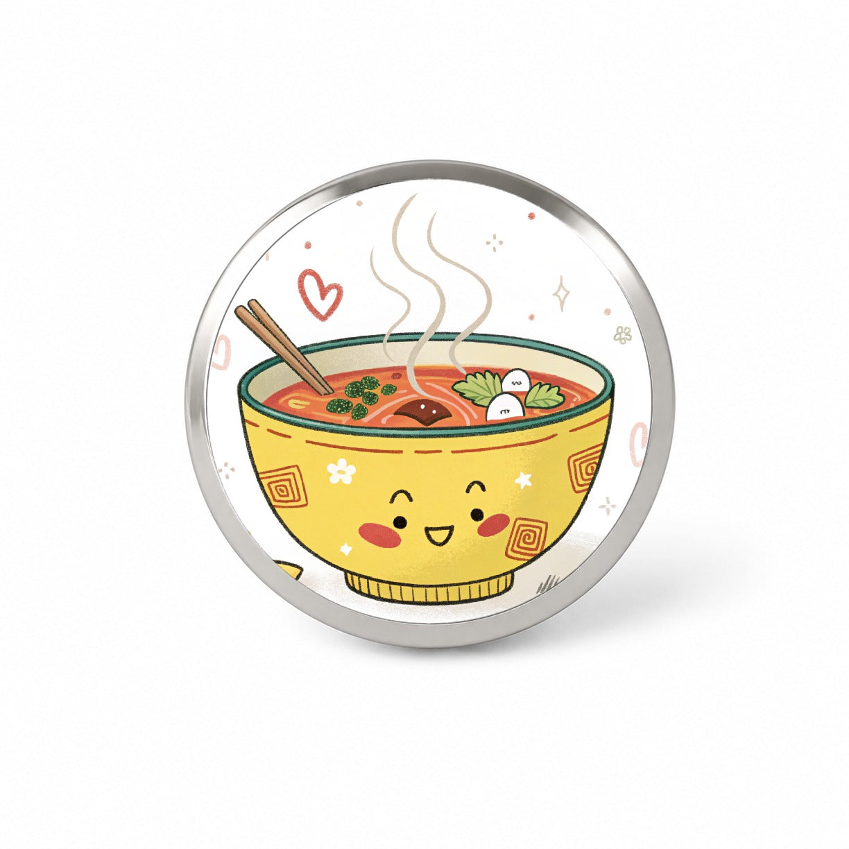 Kawaii Bowl Of Soup Novelty Hat Backpack Lapel Pin