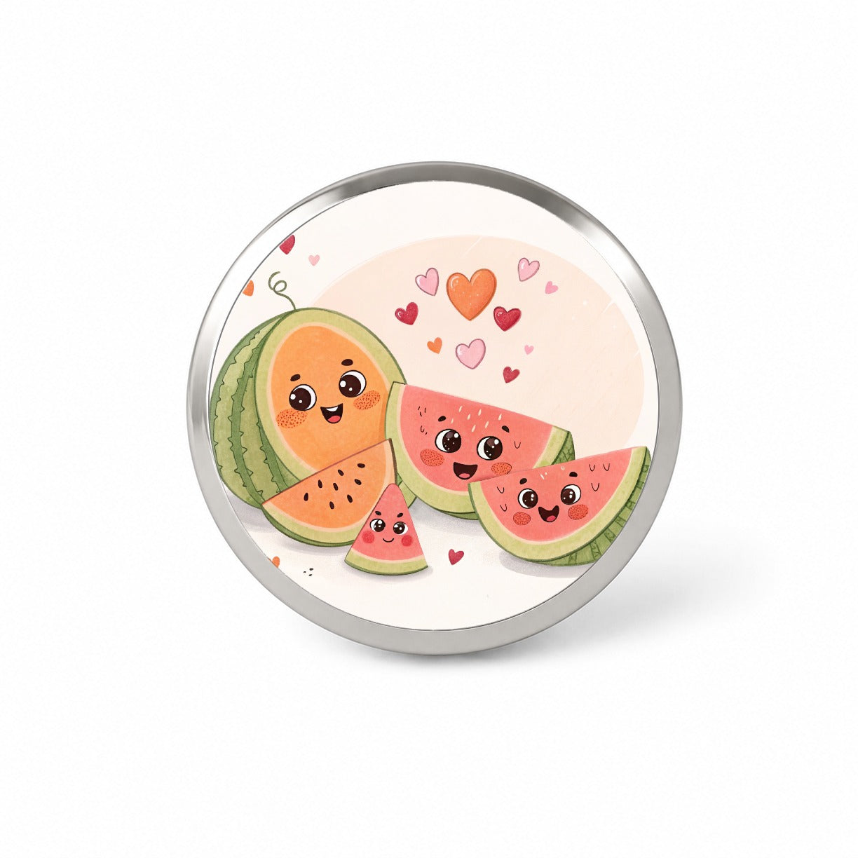 Kawaii Cantaloupes Watermelon Hearts Novelty Hat Backpack Lapel Pin