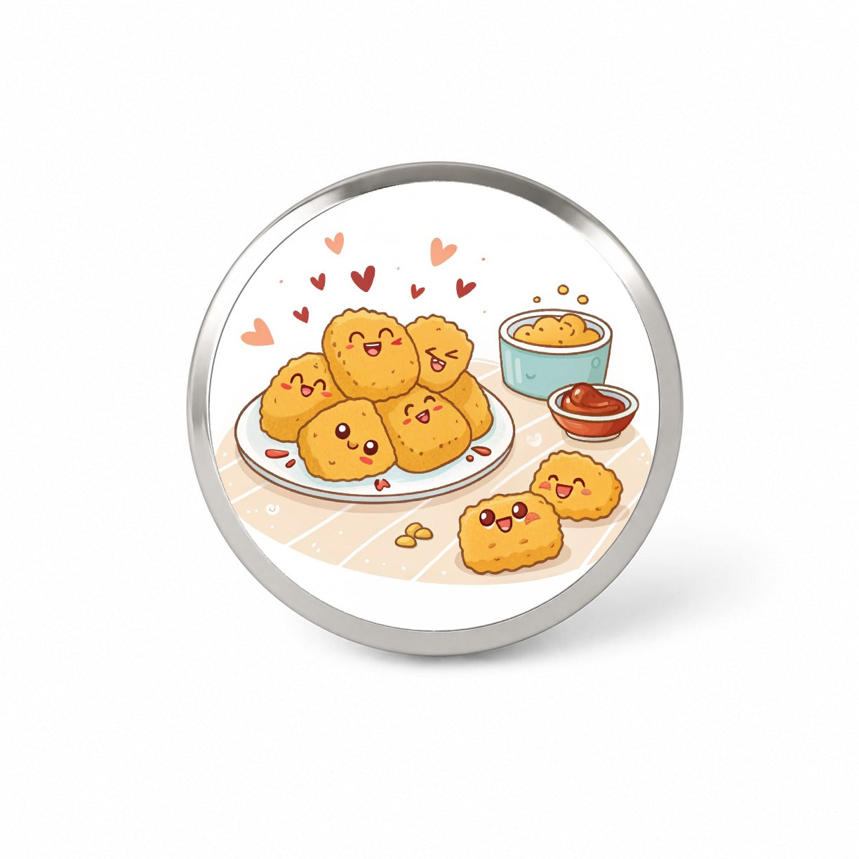 Kawaii Chicken Nuggets Novelty Hat Backpack Lapel Pin