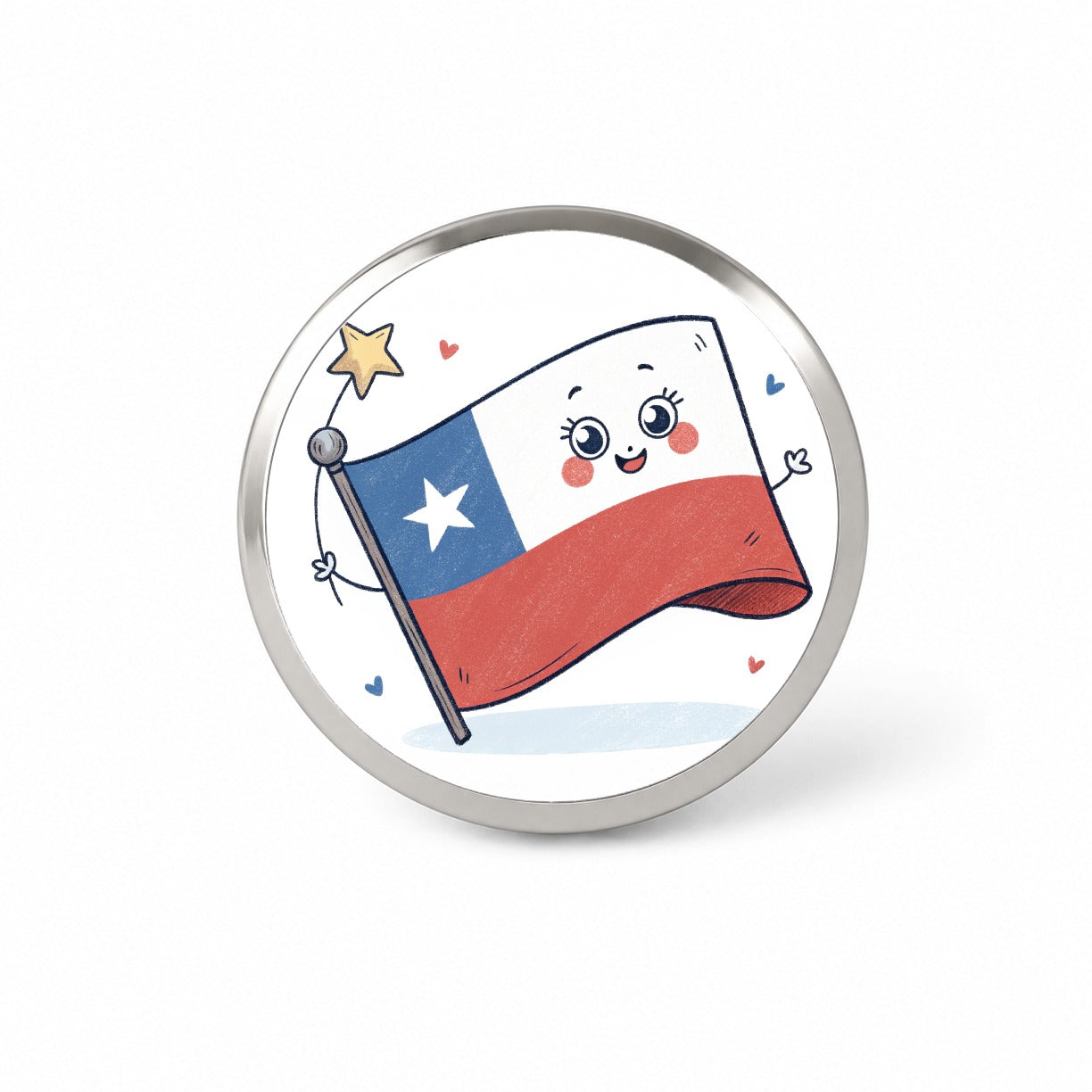 Kawaii Chile Flag Novelty Hat Backpack Lapel Pin