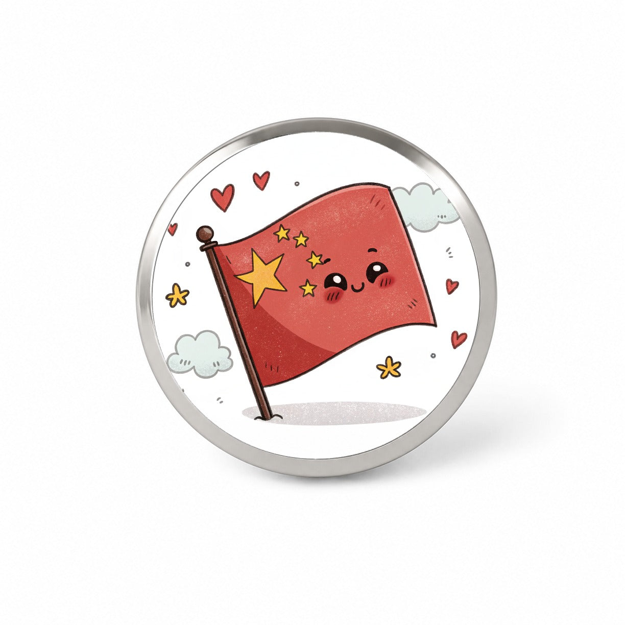 Kawaii China Flag Novelty Hat Backpack Lapel Pin