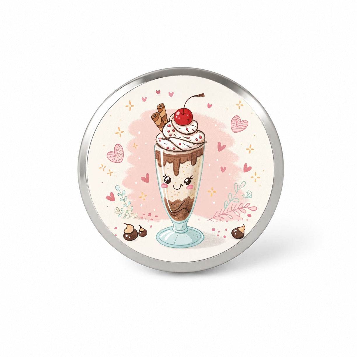 Kawaii Chocolate Milk Shake Novelty Hat Backpack Lapel Pin