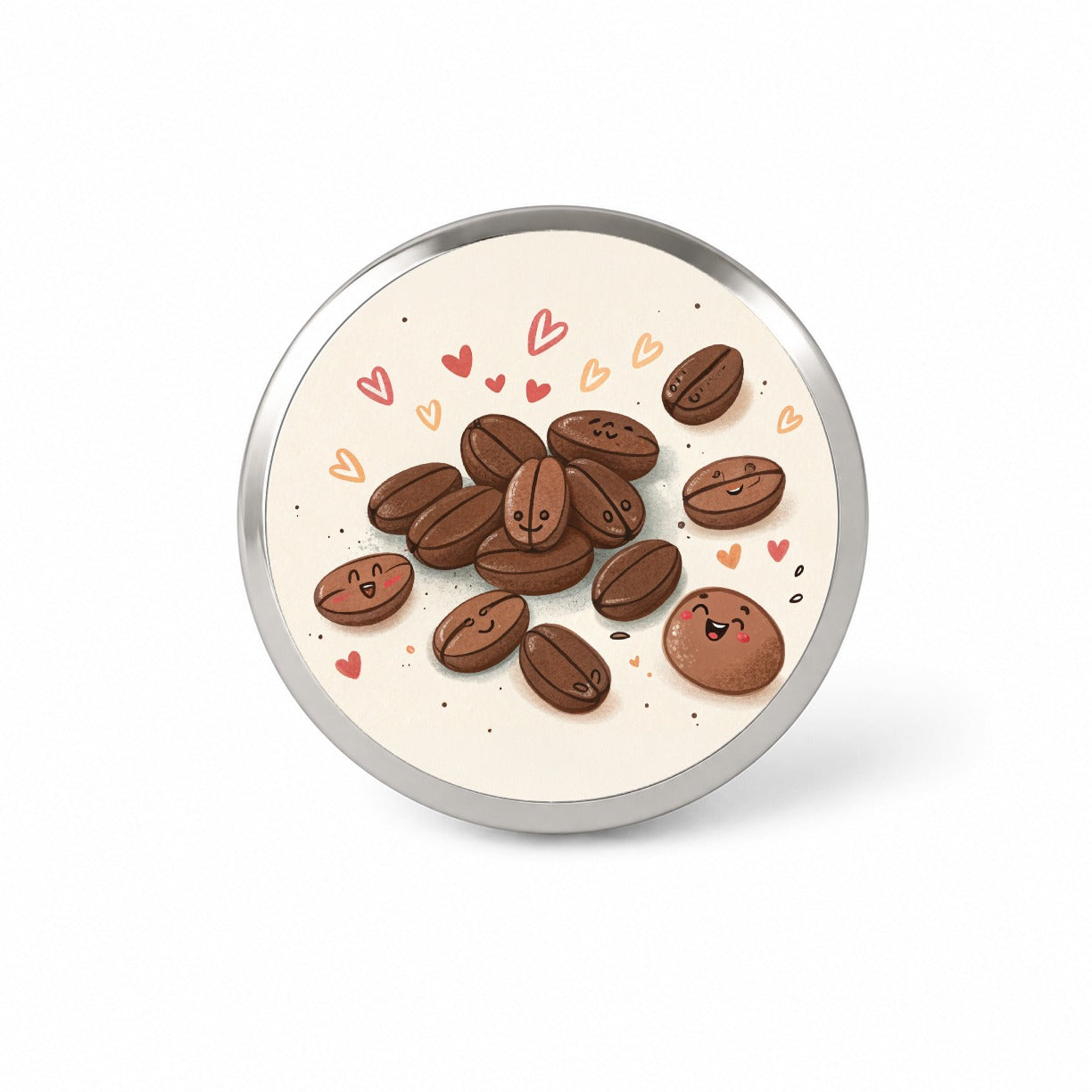 Kawaii Coffee Beans Novelty Hat Backpack Lapel Pin