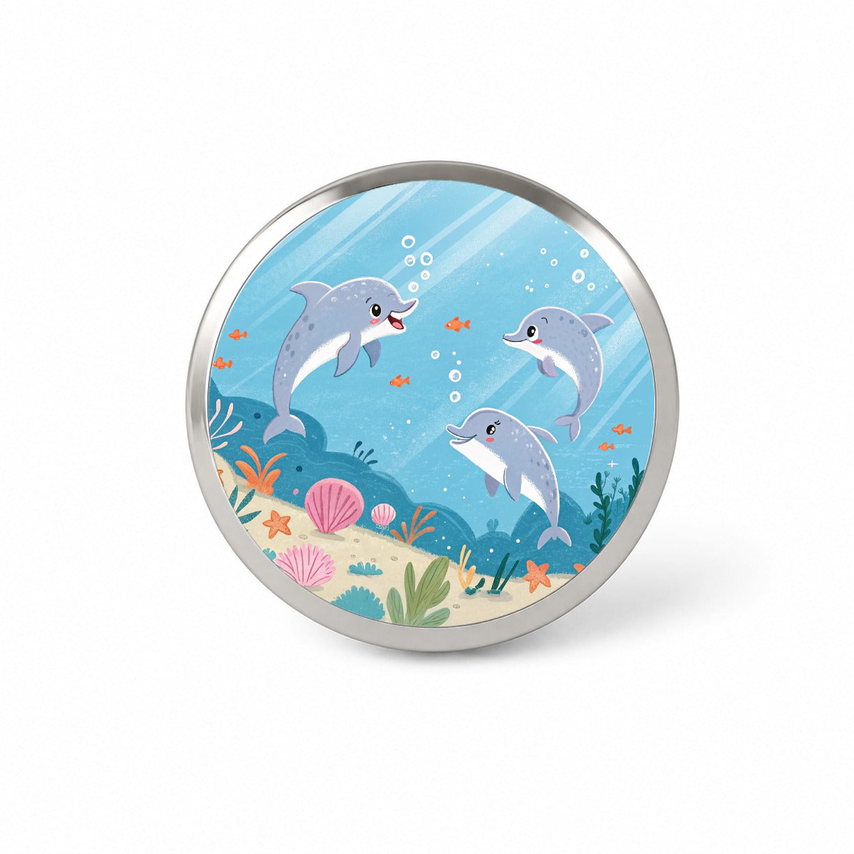 Kawaii Dolphins Novelty Hat Backpack Lapel Pin