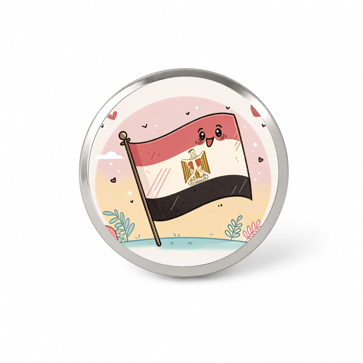 Kawaii Egypt Flag Novelty Hat Backpack Lapel Pin