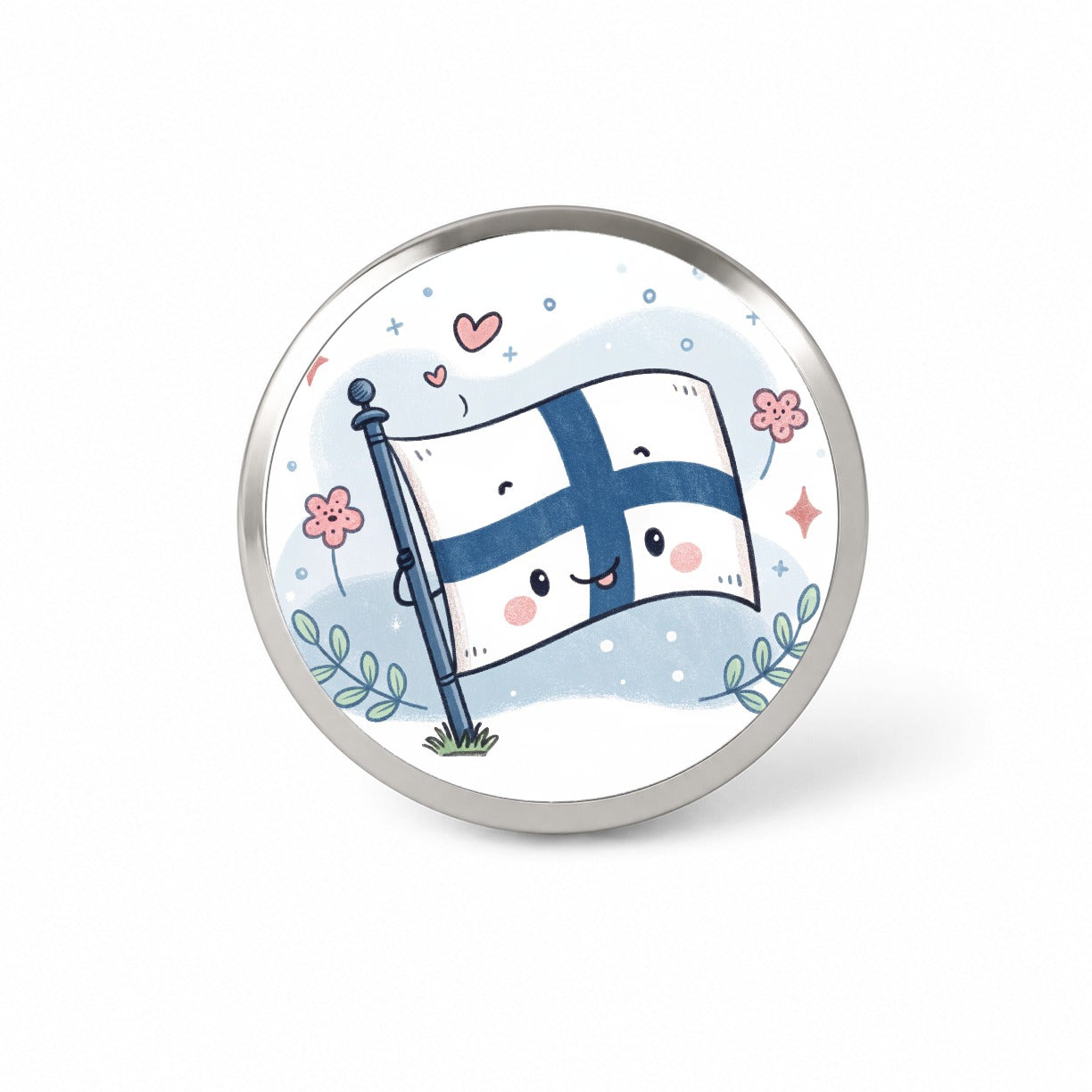 Kawaii Finland Flag Novelty Hat Backpack Lapel Pin