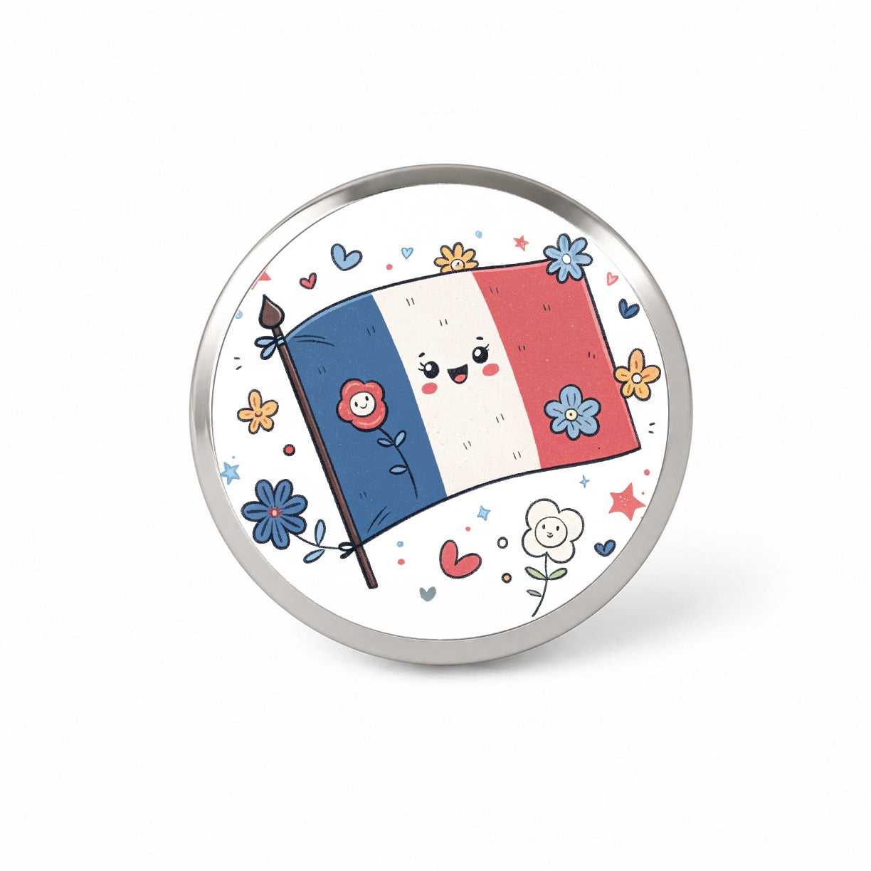 Kawaii France Flag Novelty Hat Backpack Lapel Pin