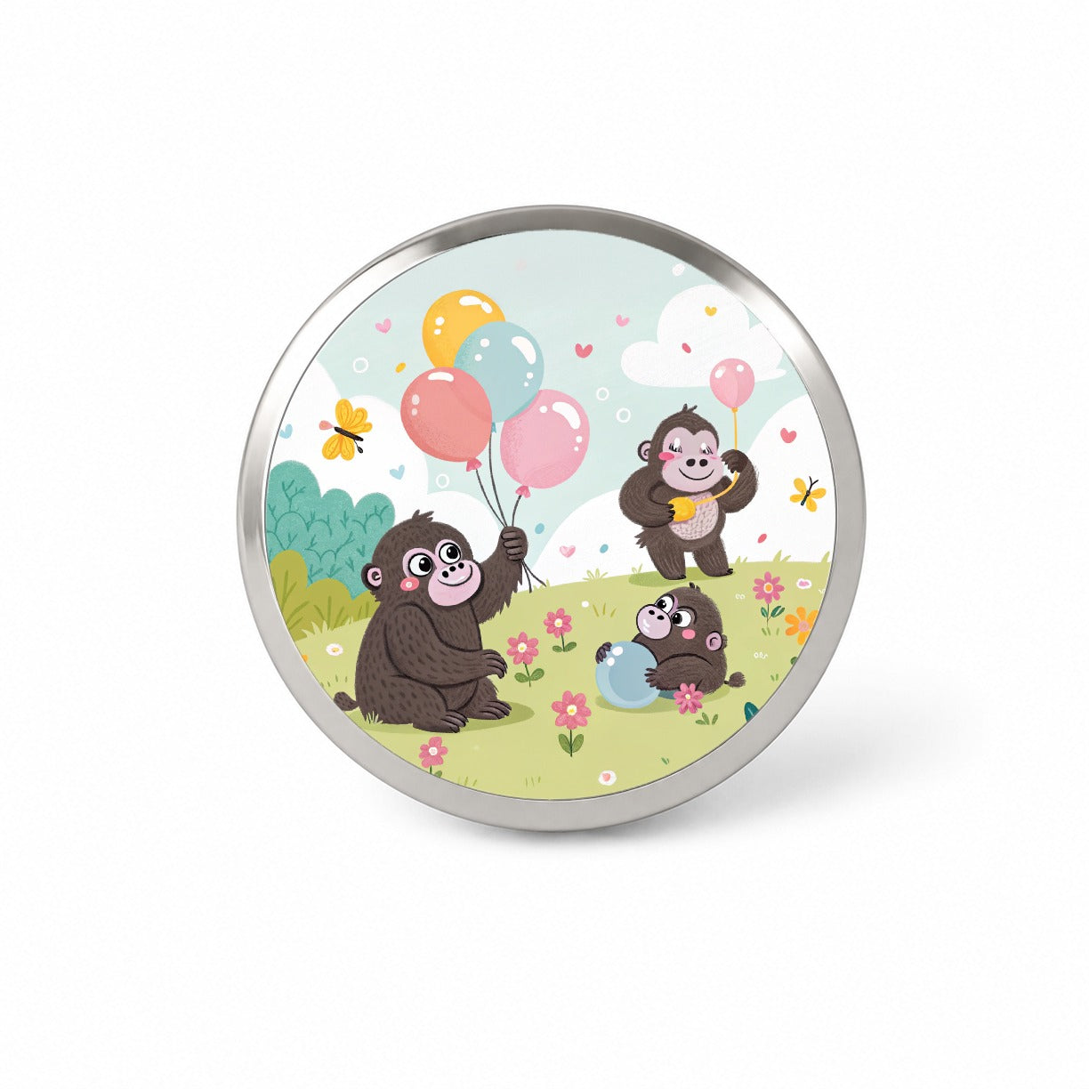 Kawaii Gorillas Novelty Hat Backpack Lapel Pin