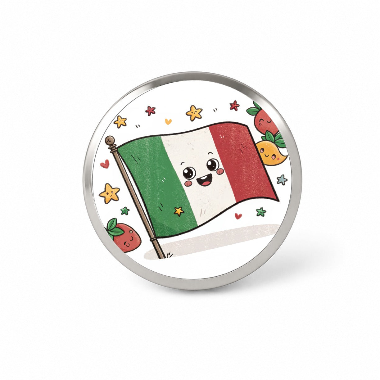 Kawaii Italy Flag Novelty Hat Backpack Lapel Pin