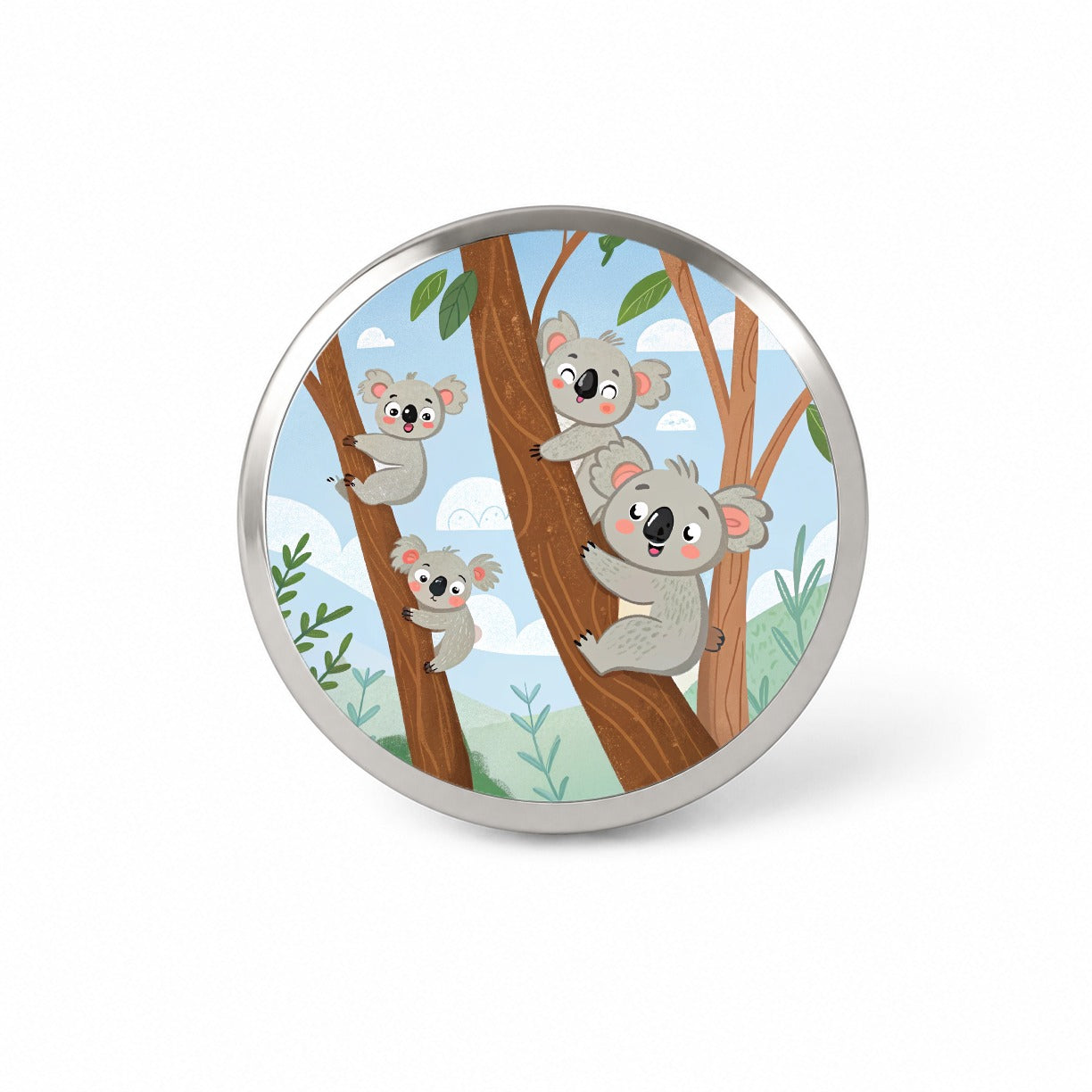 Kawaii Koala Bears Climbing Trees Novelty Hat Backpack Lapel Pin