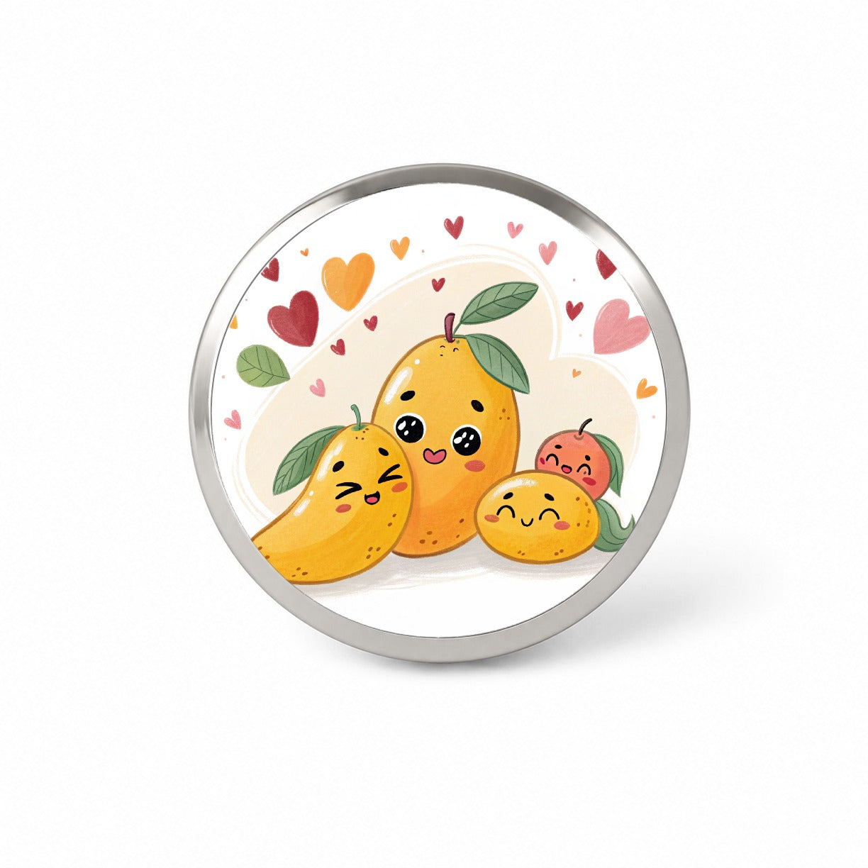 Kawaii Mangos And Hearts Novelty Hat Backpack Lapel Pin