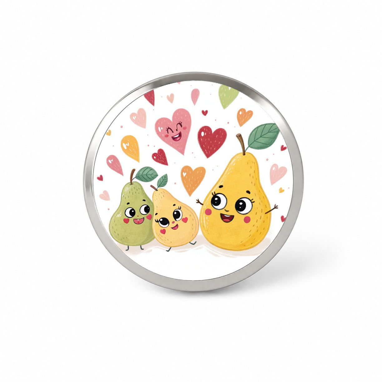Kawaii Pears And Hearts Novelty Hat Backpack Lapel Pin