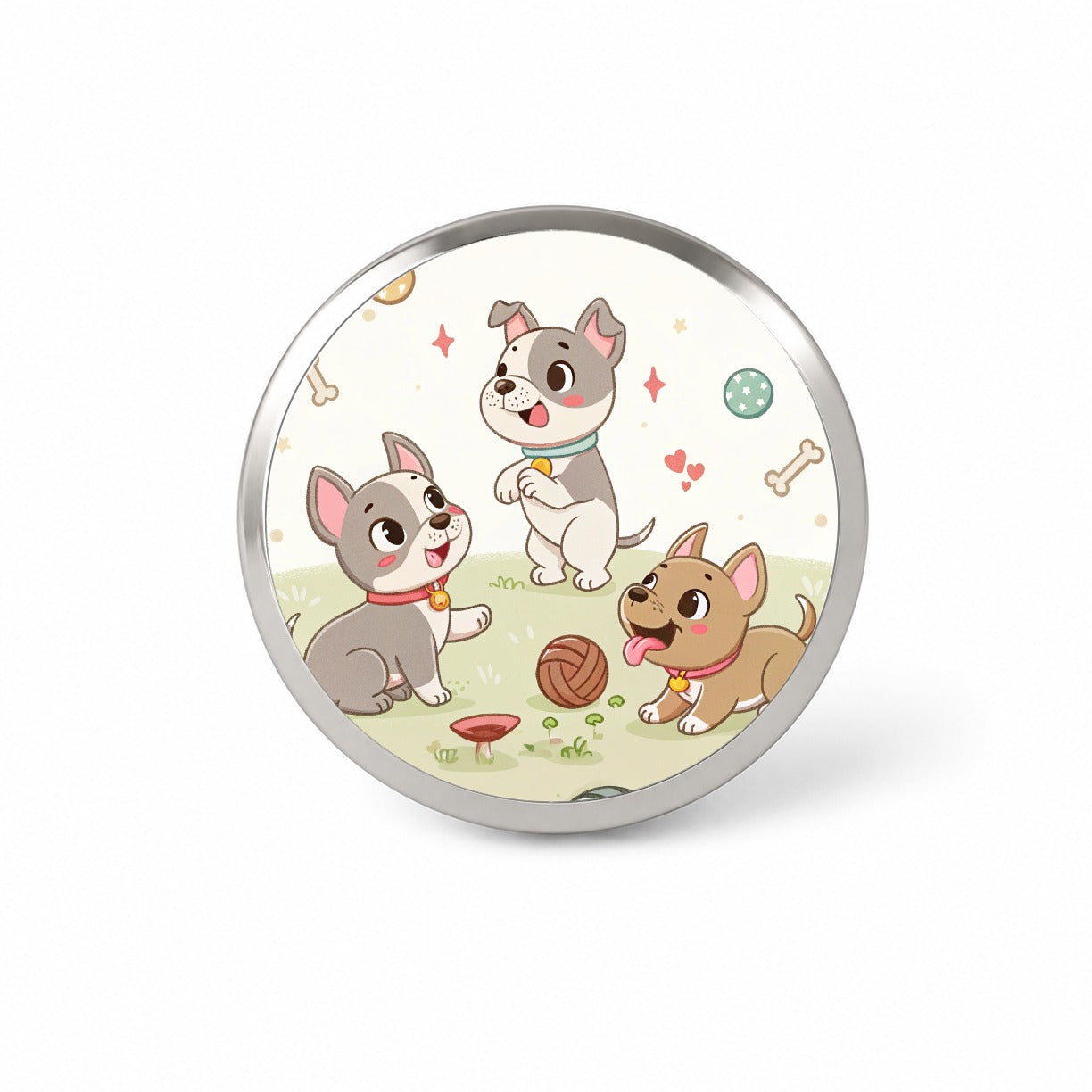 Kawaii Pitbulls Dogs Novelty Hat Backpack Lapel Pin