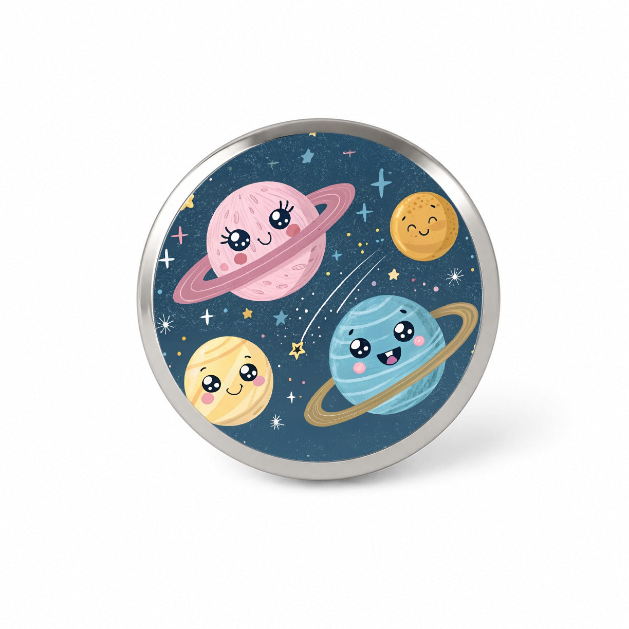 Kawaii Planets Space Astronomy Novelty Hat Backpack Lapel Pin