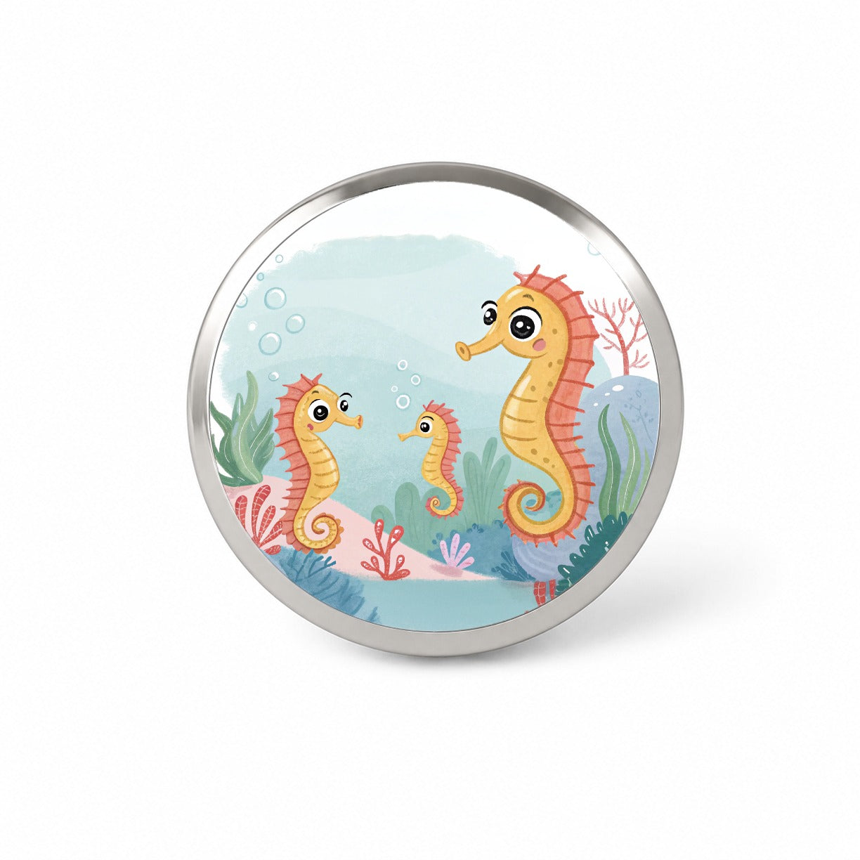Kawaii Seahorses Novelty Hat Backpack Lapel Pin