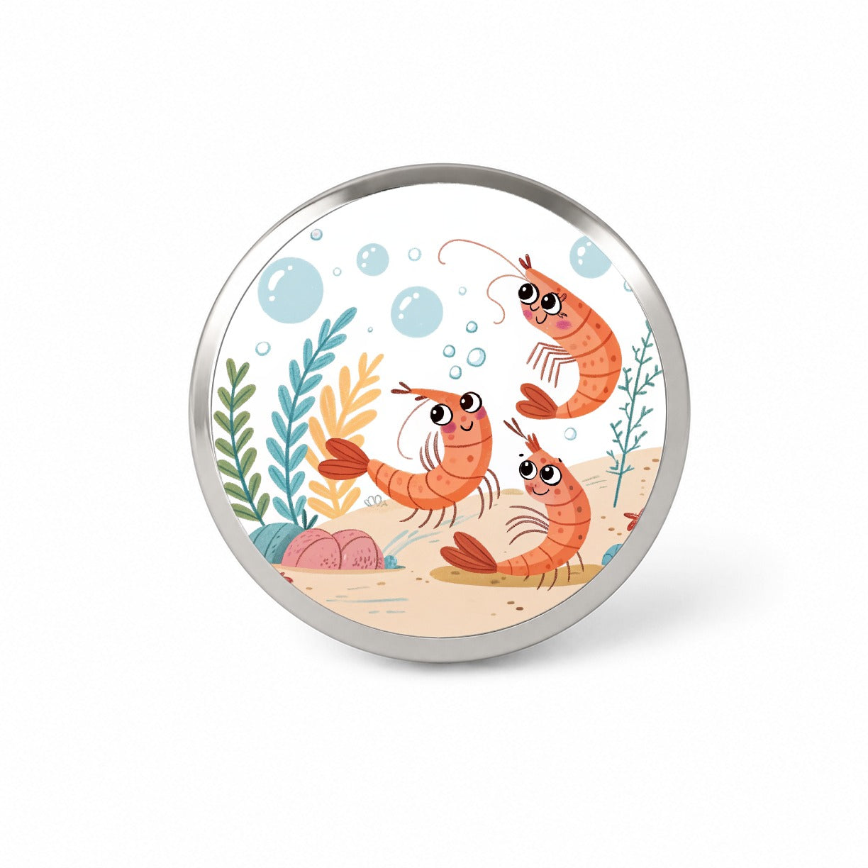 Kawaii Shrimp Novelty Hat Backpack Lapel Pin
