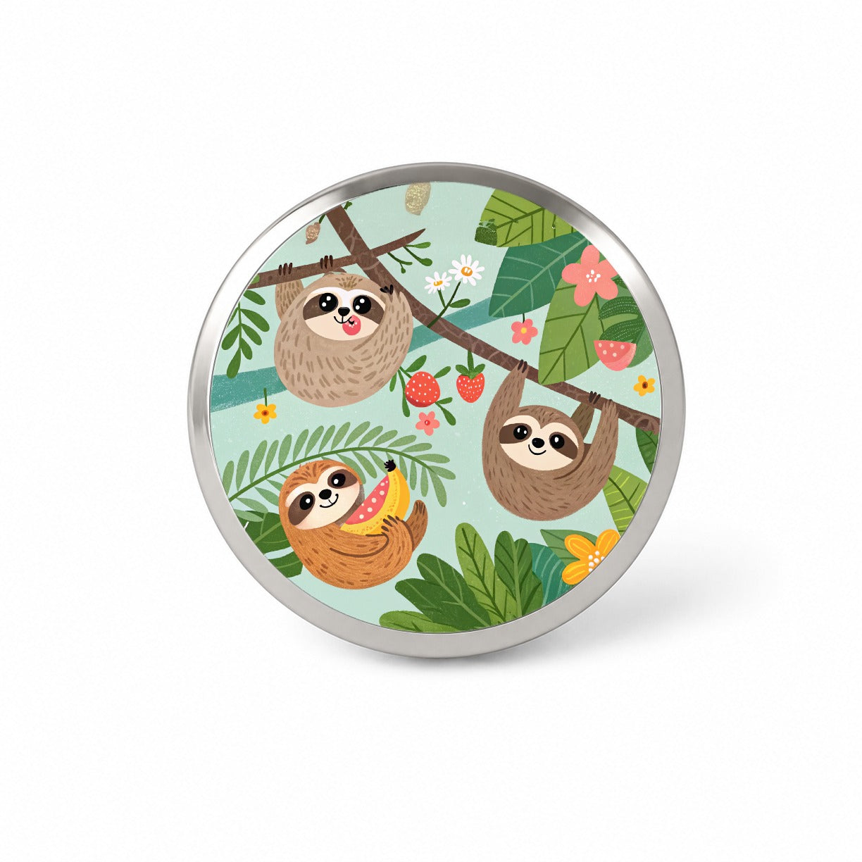 Kawaii Sloths Novelty Hat Backpack Lapel Pin