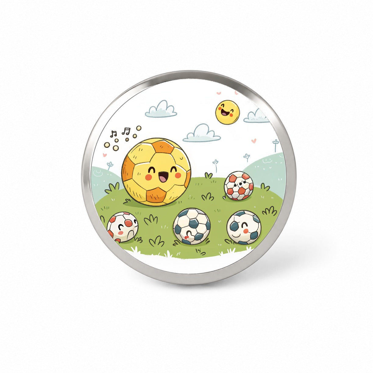 Kawaii Soccer Balls Novelty Hat Backpack Lapel Pin