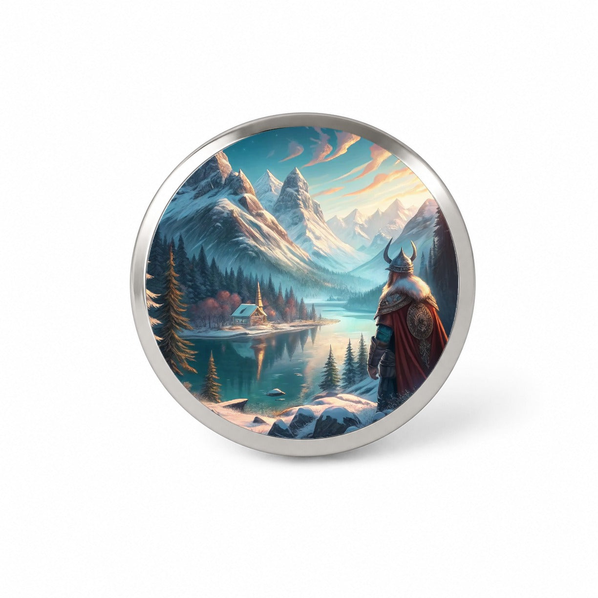 Classic Nordic Viking Anime Style Fantasy Novelty Hat Backpack Lapel Pin
