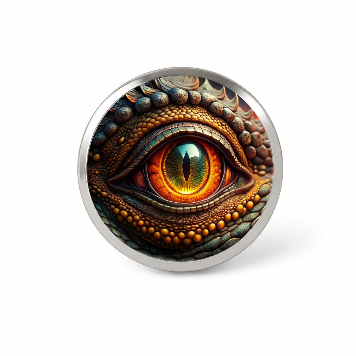 Close-Up Of a Dragon's Eye Fantasy Novelty Hat Backpack Lapel Pin