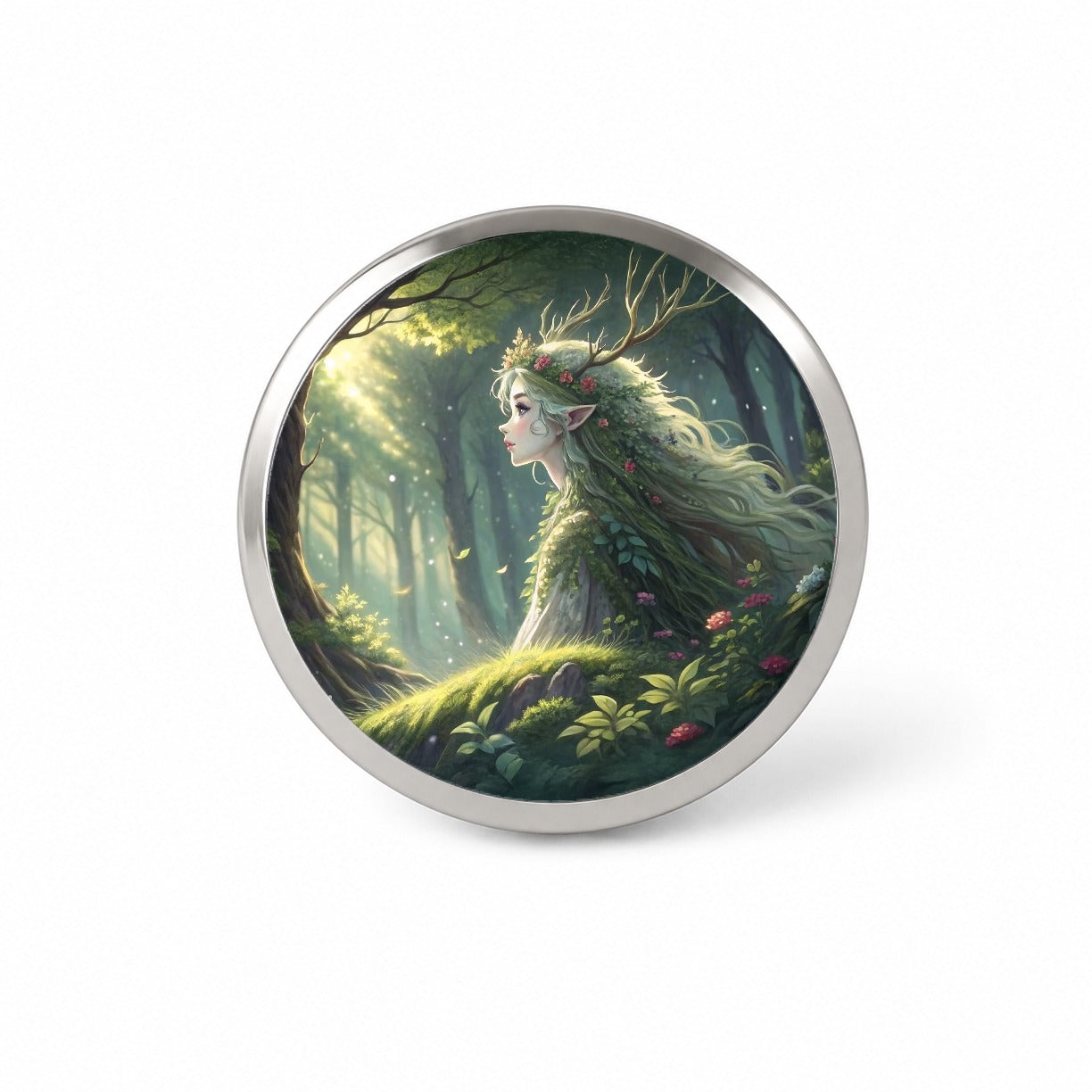 Fantasy Forest Spirit Anime Style Novelty Hat Backpack Lapel Pin