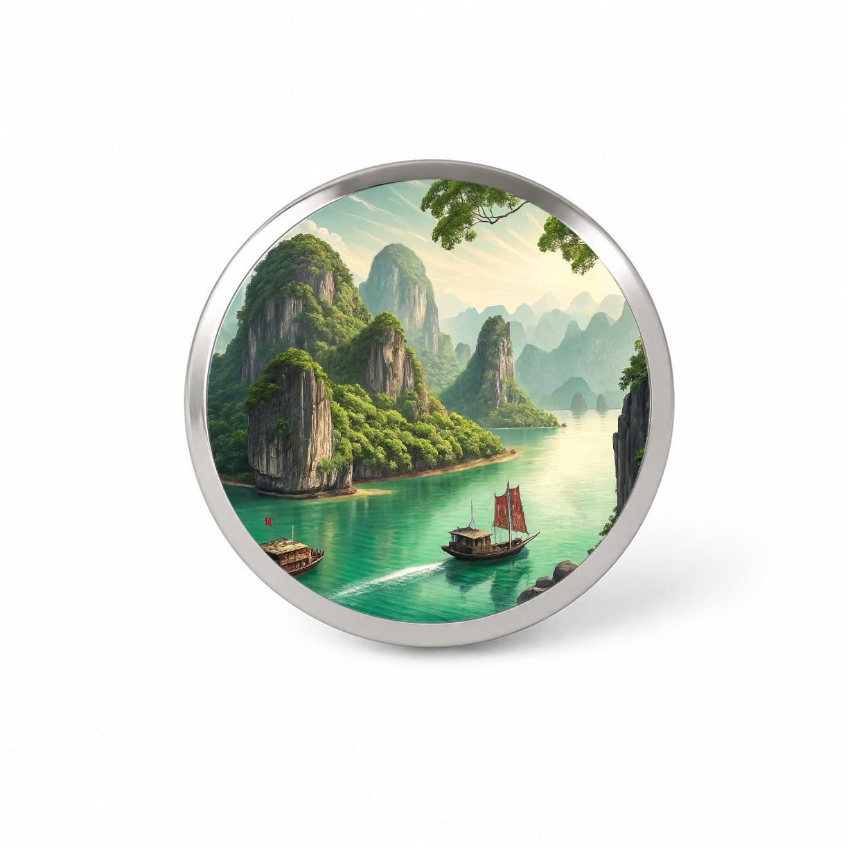 Ha Long Bay Vietnam Novelty Hat Backpack Lapel Pin