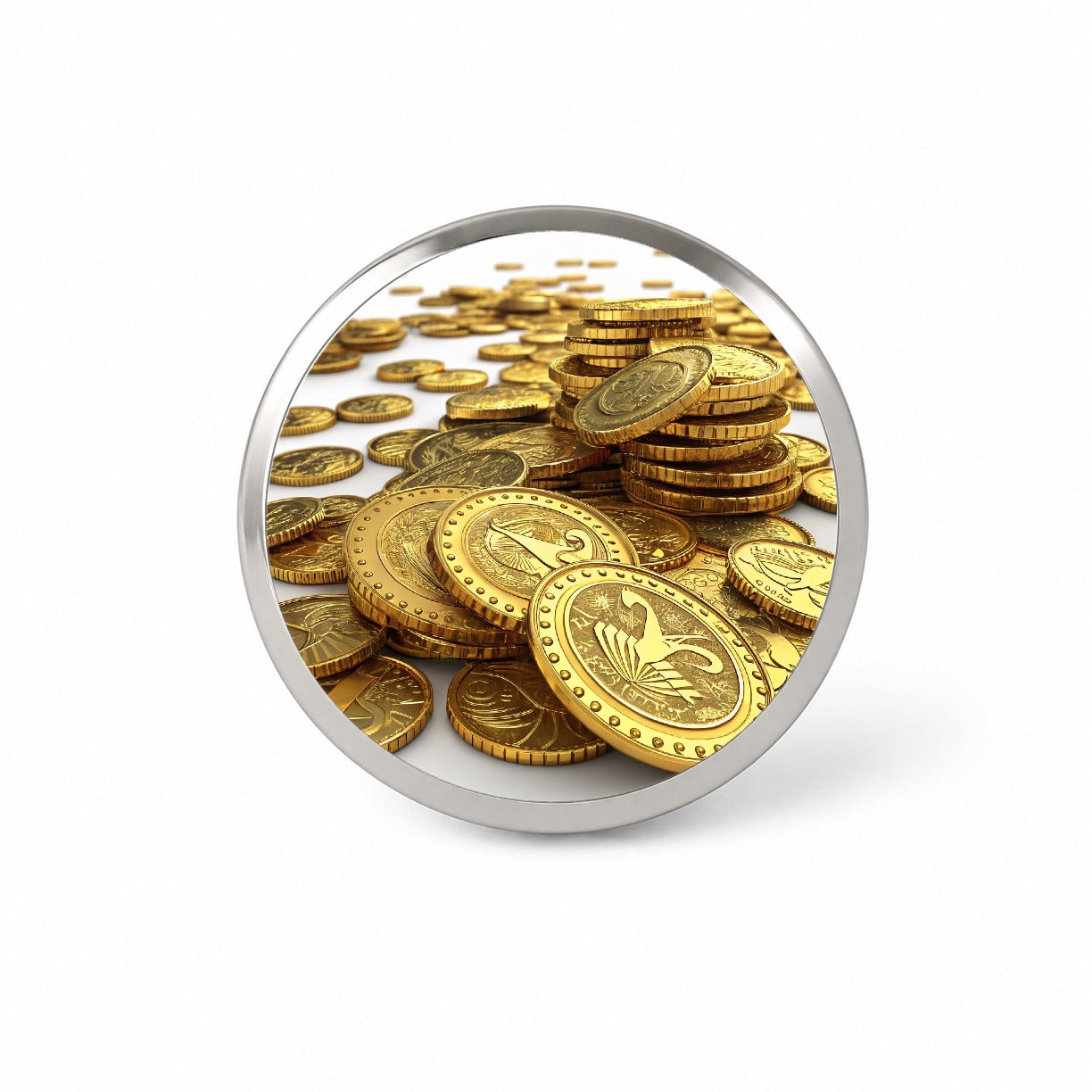 Lots of Gold Coins Novelty Hat Backpack Lapel Pin