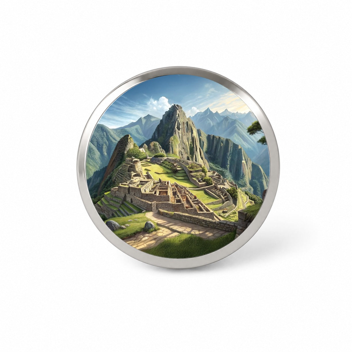 Machu Picchu Incan Citadel Andes Mountains Peru Novelty Hat Backpack Lapel Pin
