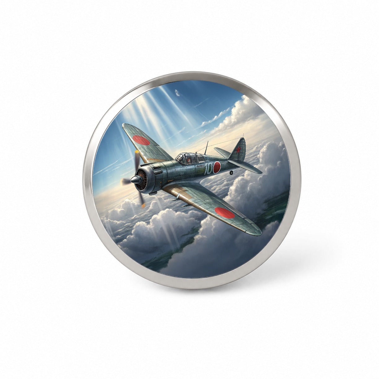A6M Zero WWII Japanese Navy Fighter Plane Novelty Hat Backpack Lapel Pin