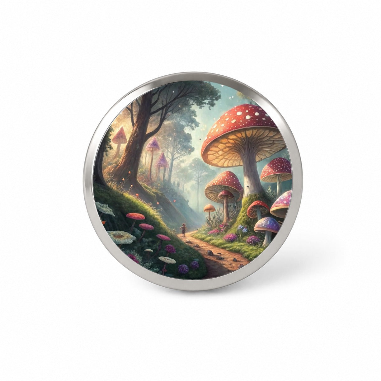 Mushroom Forest Anime Style Fantasy Novelty Hat Backpack Lapel Pin