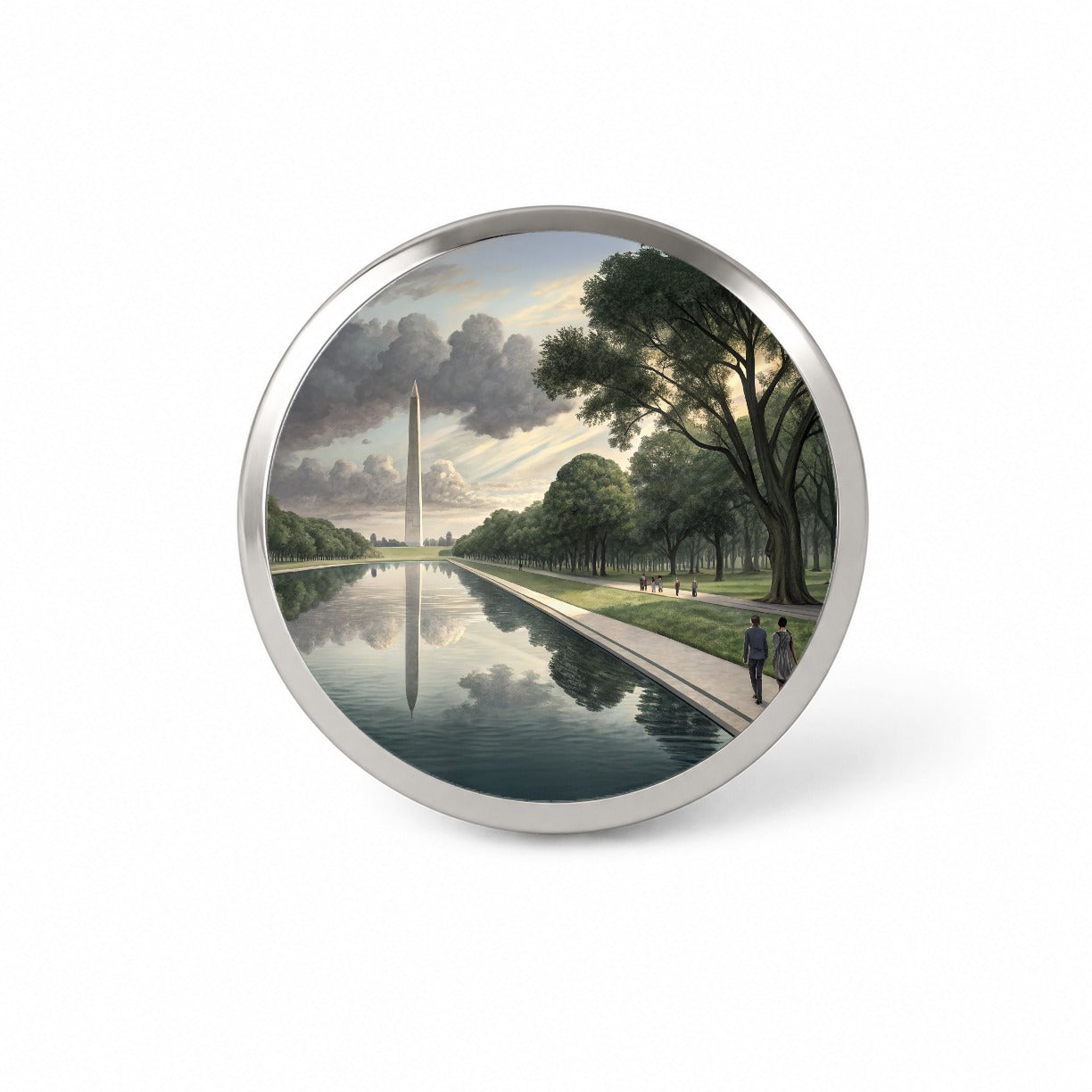 National Mall Reflecting Pool In Washington DC Novelty Hat Backpack Lapel Pin