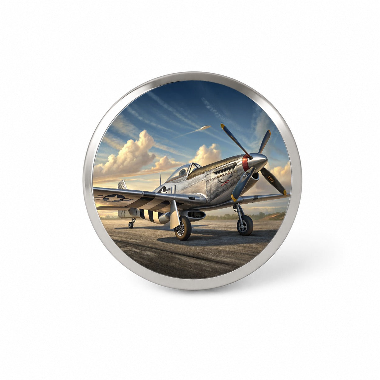 P-51 Mustang WWII US Fighter Plane Novelty Hat Backpack Lapel Pin