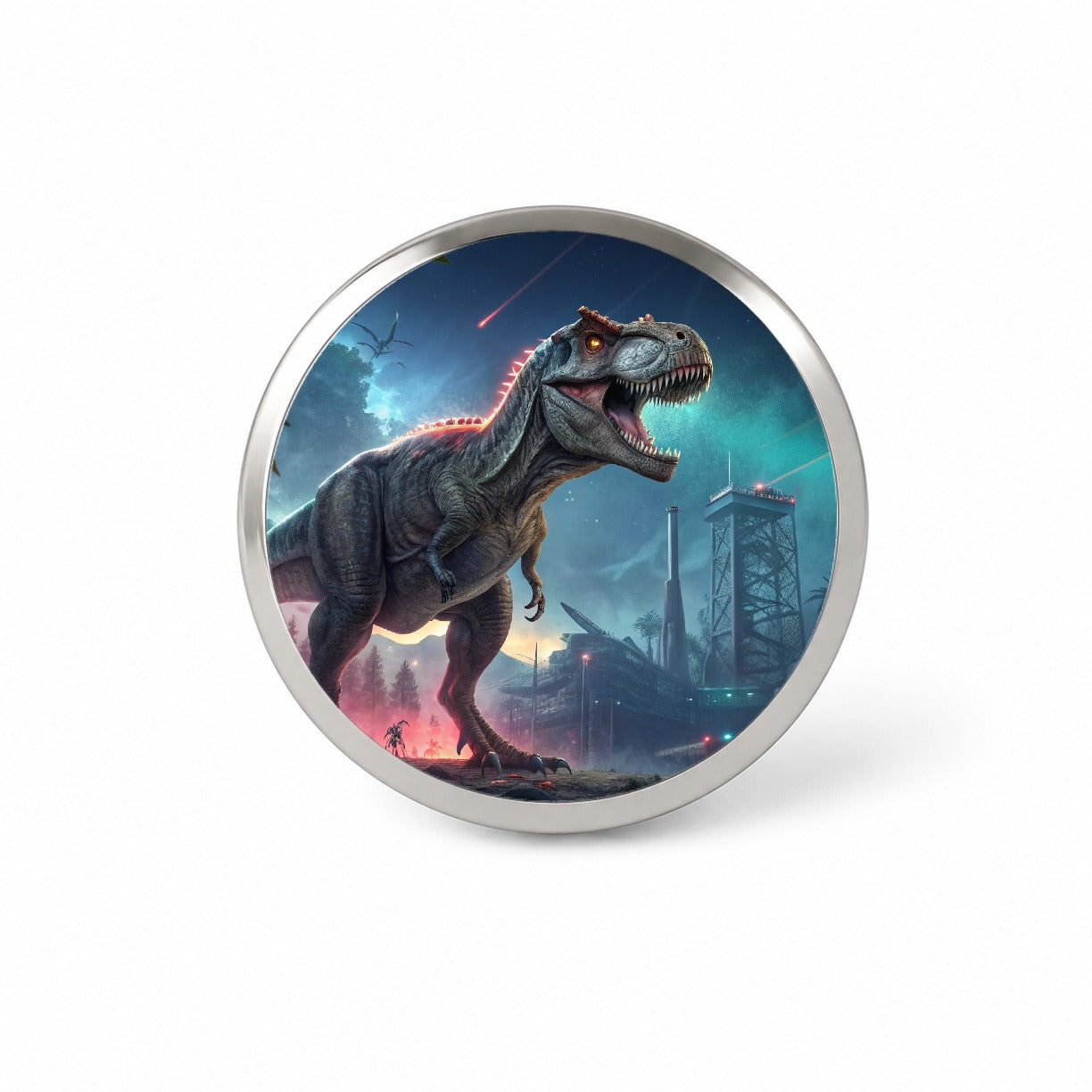 Sci-fi Futuristic T-Rex Dinosaur Novelty Hat Backpack Lapel Pin