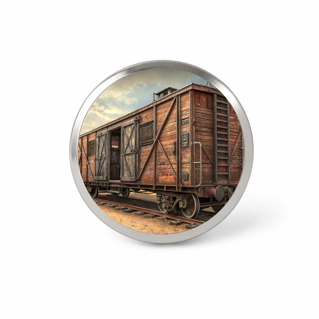 Train Freight Car Old West Western Novelty Hat Backpack Lapel Pin