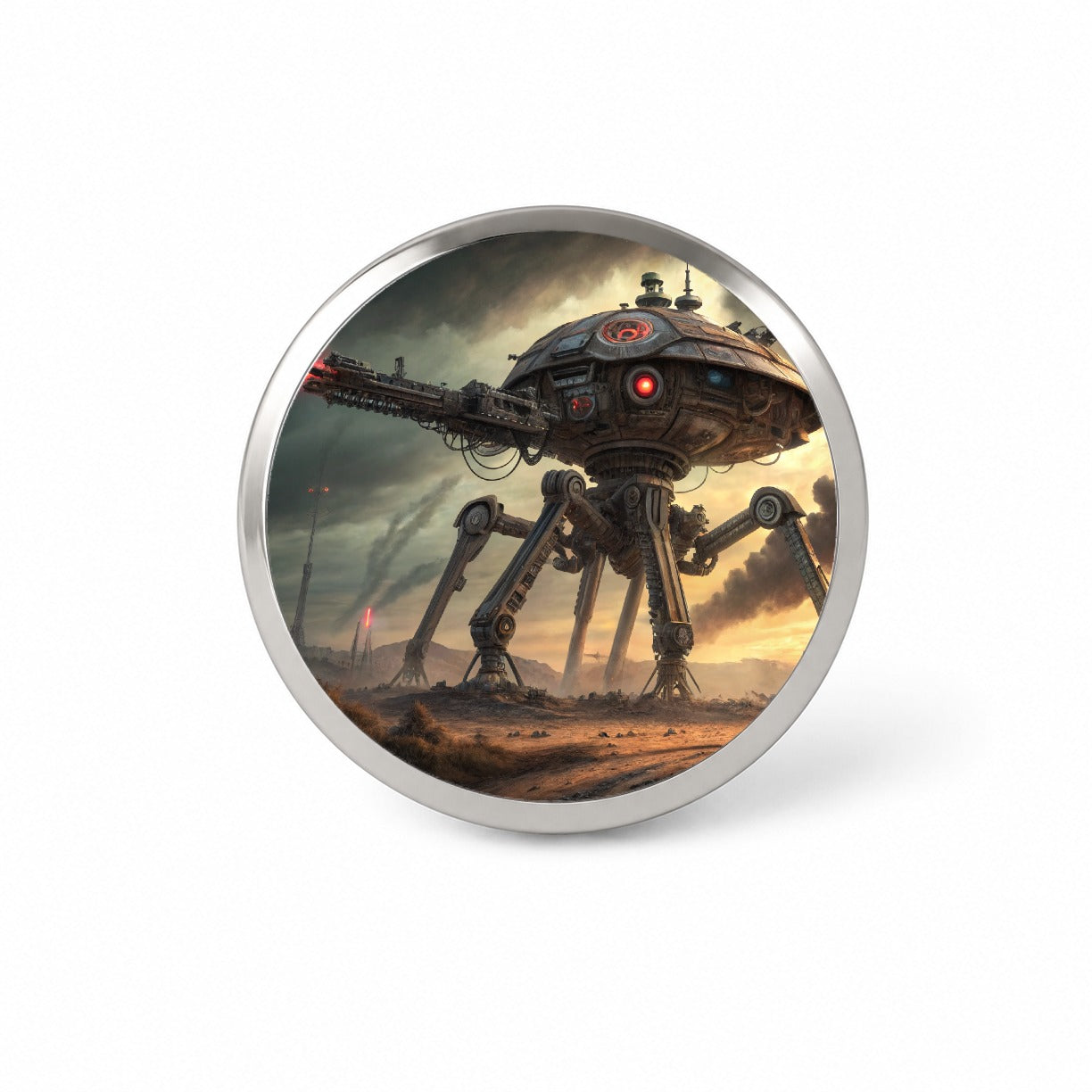 War Of The Worlds Sci-fi Martian War Machine Novelty Hat Backpack Lapel Pin