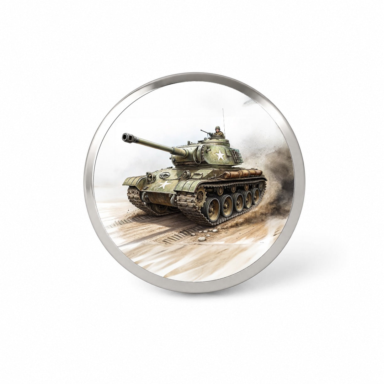 WWII M26 Pershing US Heavy Tank Novelty Hat Backpack Lapel Pin