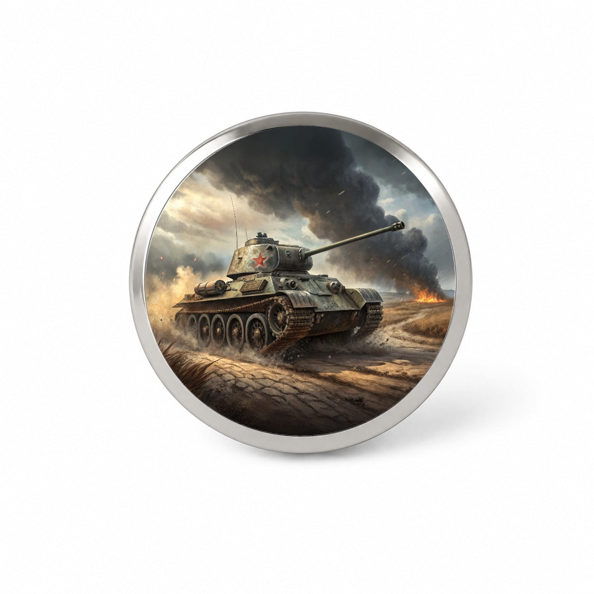 WWII T-34 Russian Medium Tank Novelty Hat Backpack Lapel Pin
