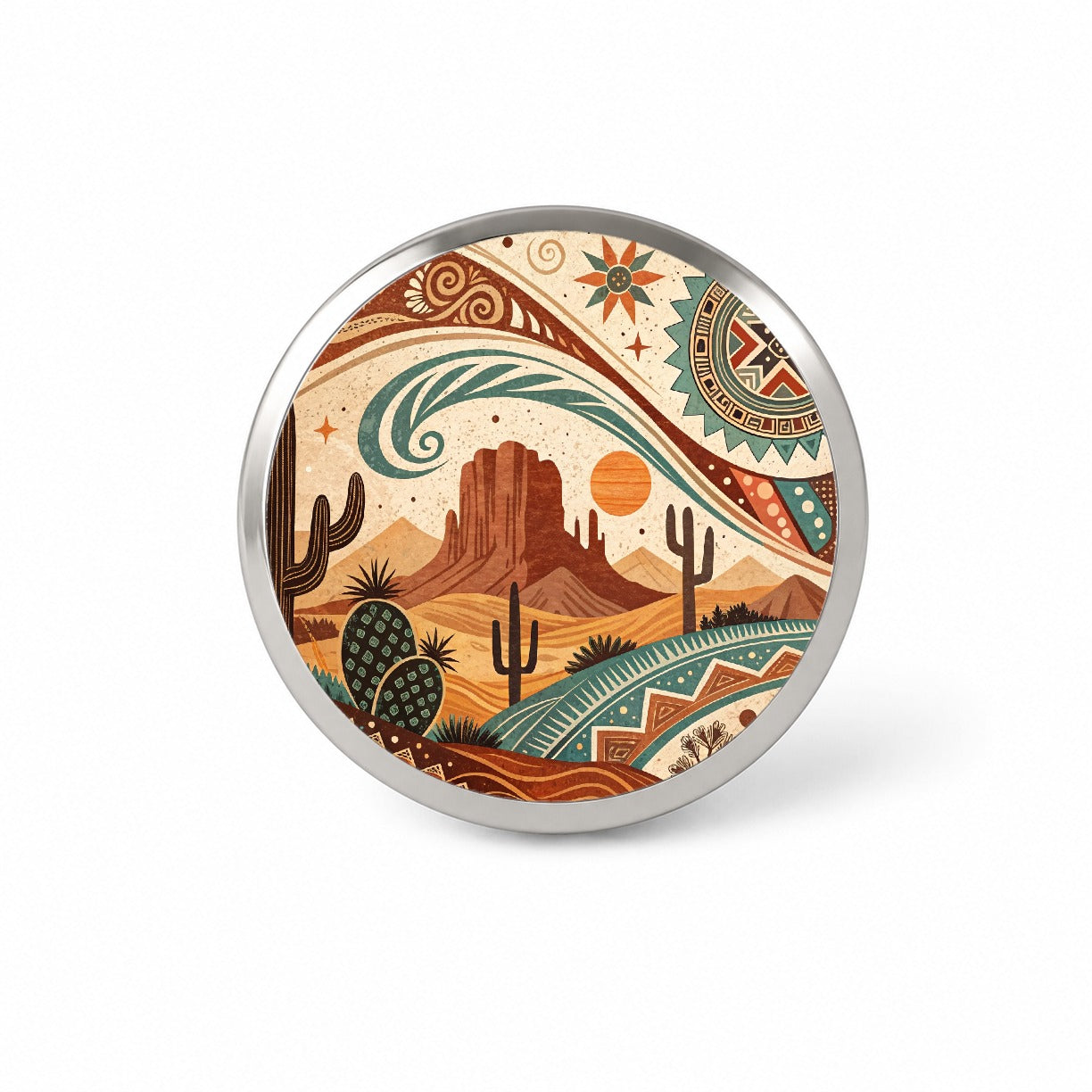 Abstract Southwestern Design Novelty Hat Backpack Lapel Pin