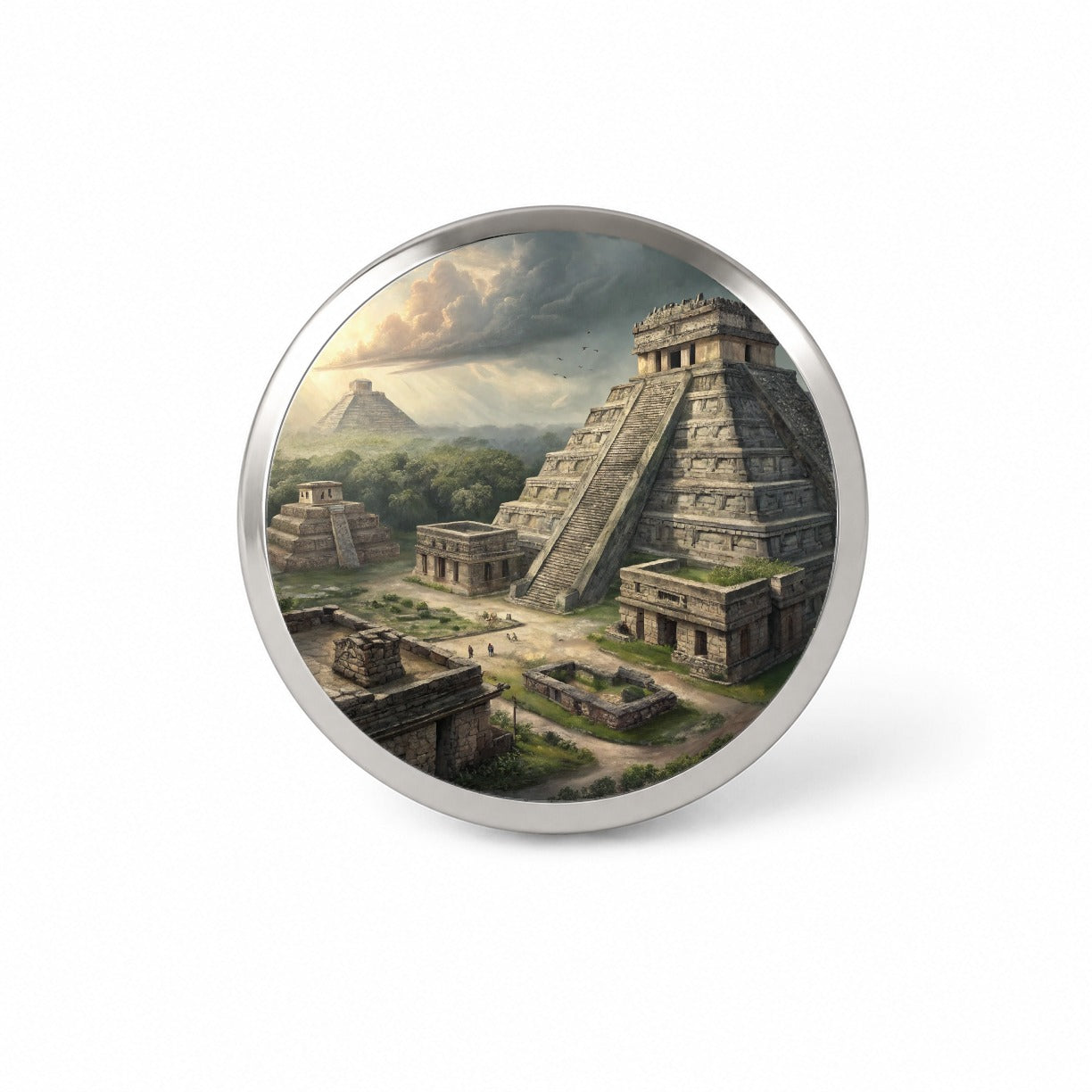 Ancient Maya Temples Step Pyramids Novelty Hat Backpack Lapel Pin