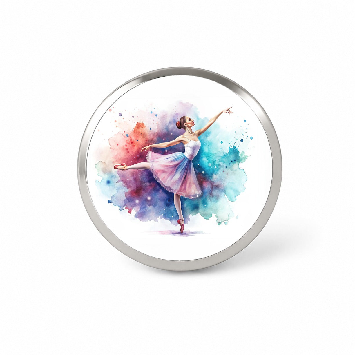 Ballet Dancer Watercolor Novelty Hat Backpack Lapel Pin