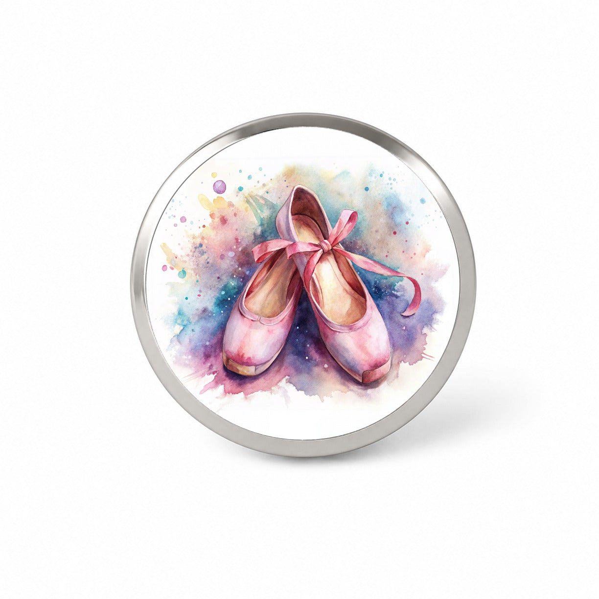 Ballet Slippers Watercolor Novelty Hat Backpack Lapel Pin