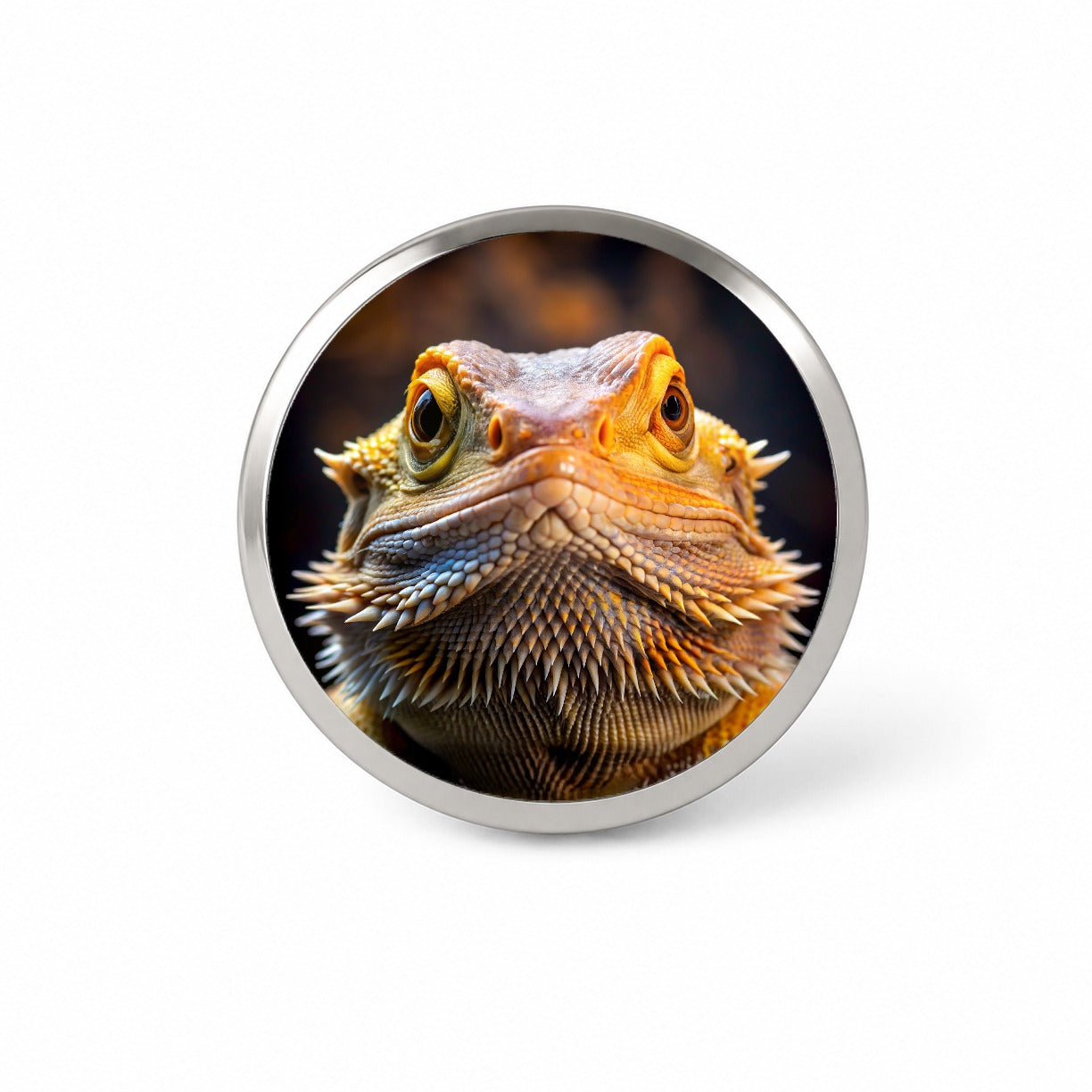Bearded Dragon Lizard Reptile Face Novelty Hat Backpack Lapel Pin