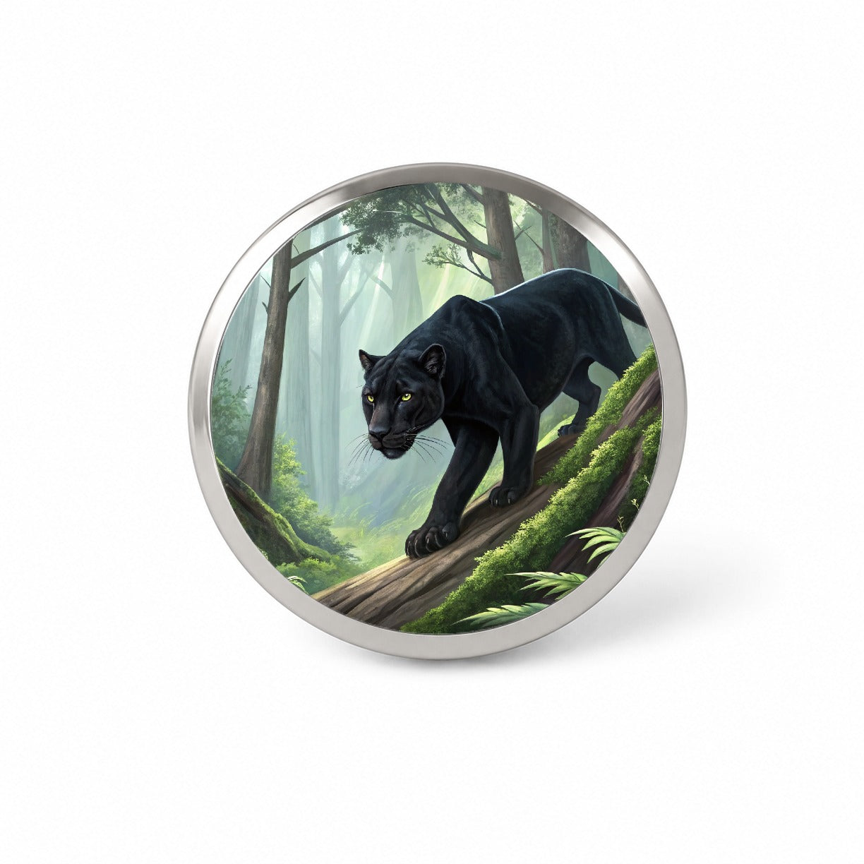 Black Panther Stalking Prey Novelty Hat Backpack Lapel Pin