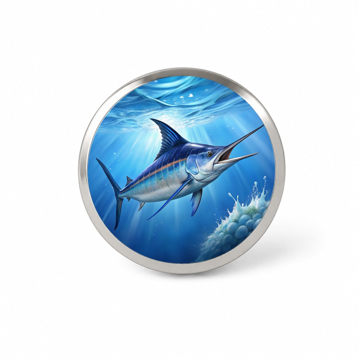 Blue Marlin Fish Novelty Hat Backpack Lapel Pin