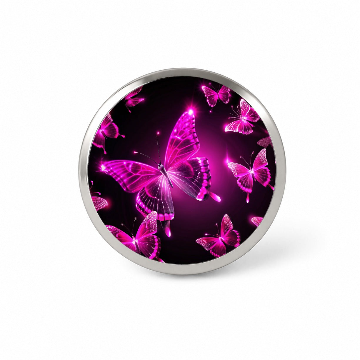 Bright Neon Pink Butterflies Novelty Hat Backpack Lapel Pin