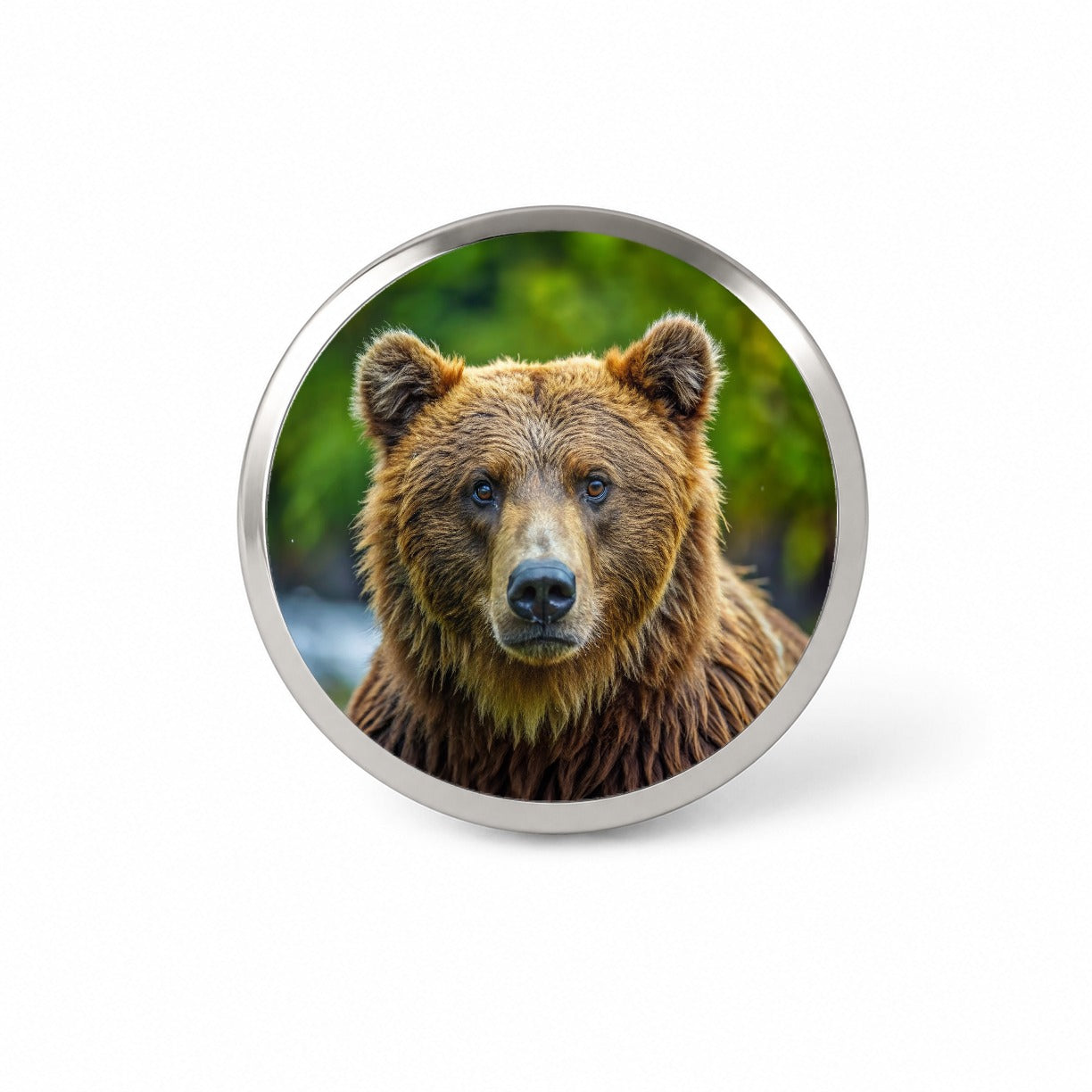Brown Bear Novelty Hat Backpack Lapel Pin