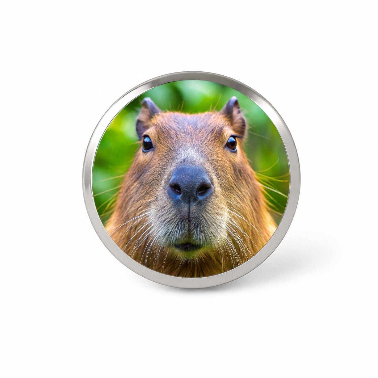 Capybara Face Novelty Hat Backpack Lapel Pin
