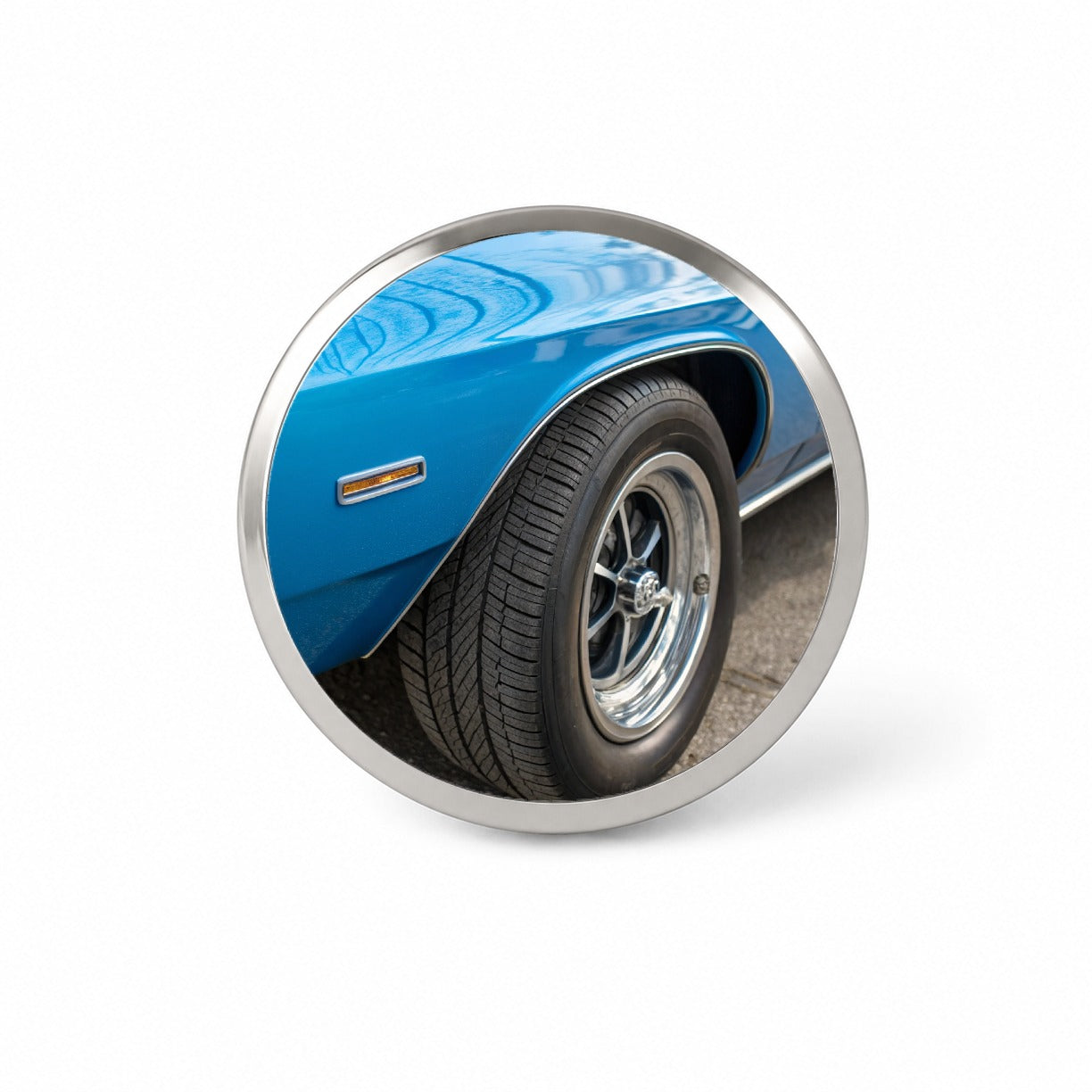 Classic Blue Muscle Car Novelty Hat Backpack Lapel Pin